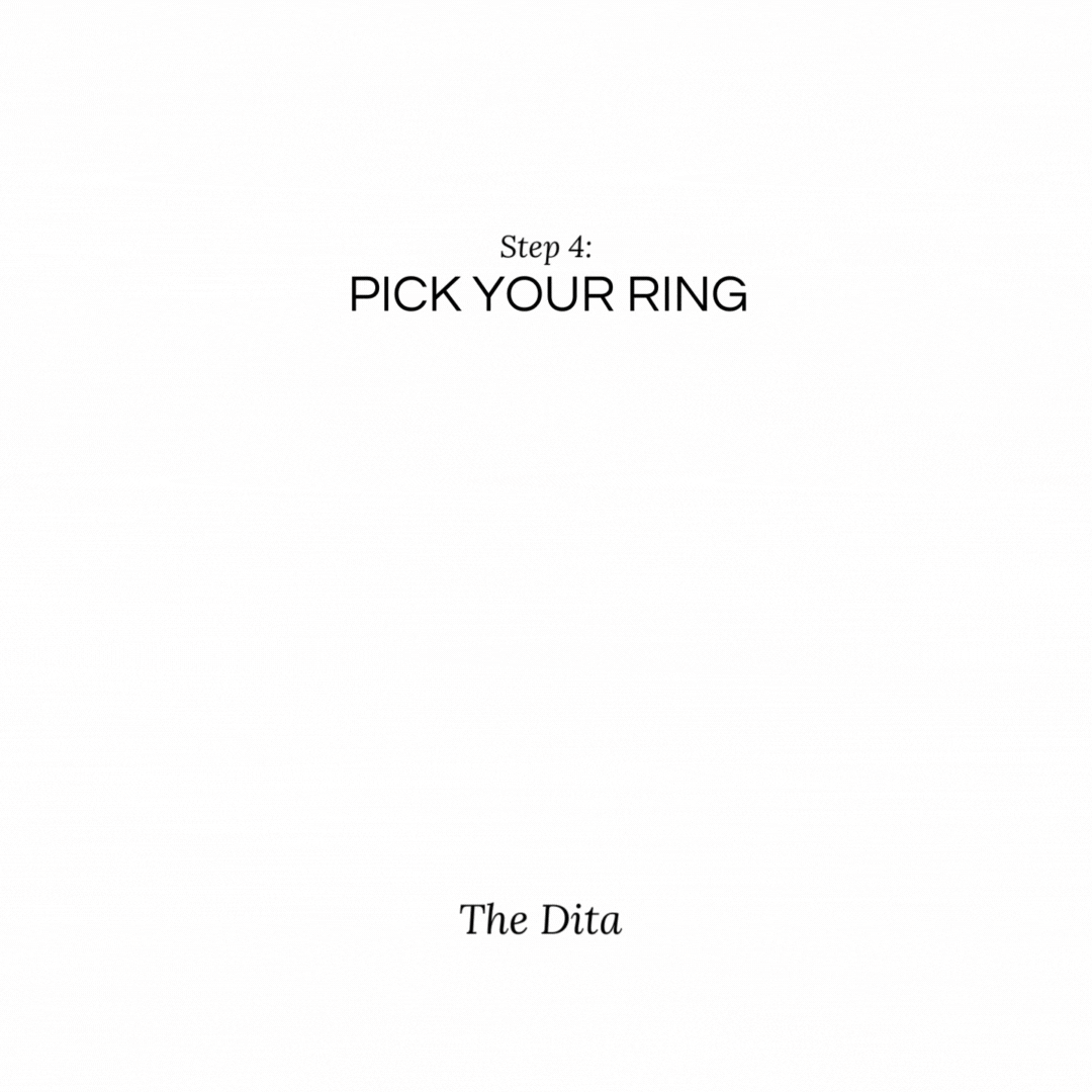 White Topaz & Enamel Adjustable Ring: The Dita