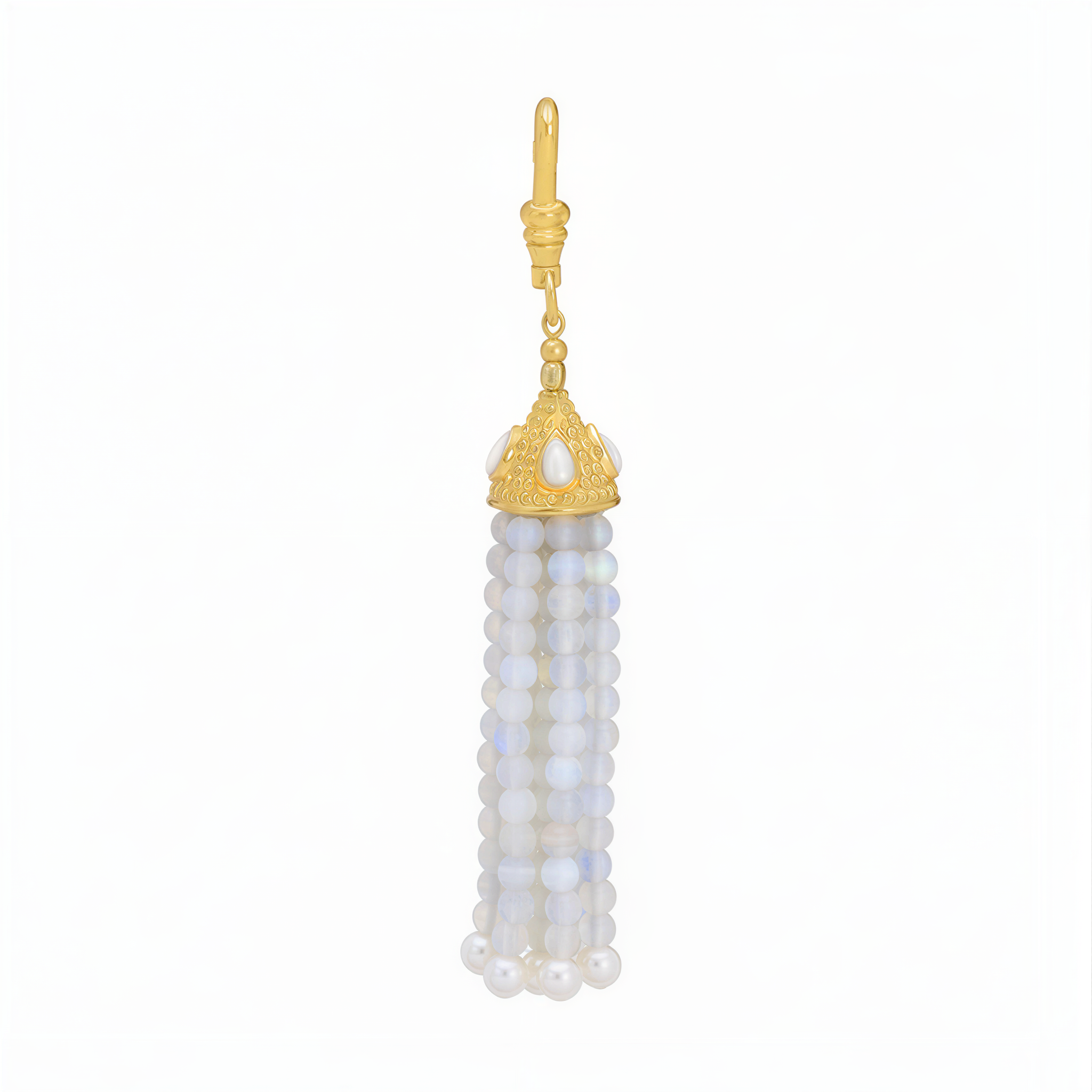 The Odessa: Rainbow Moonstone Tassel Charm