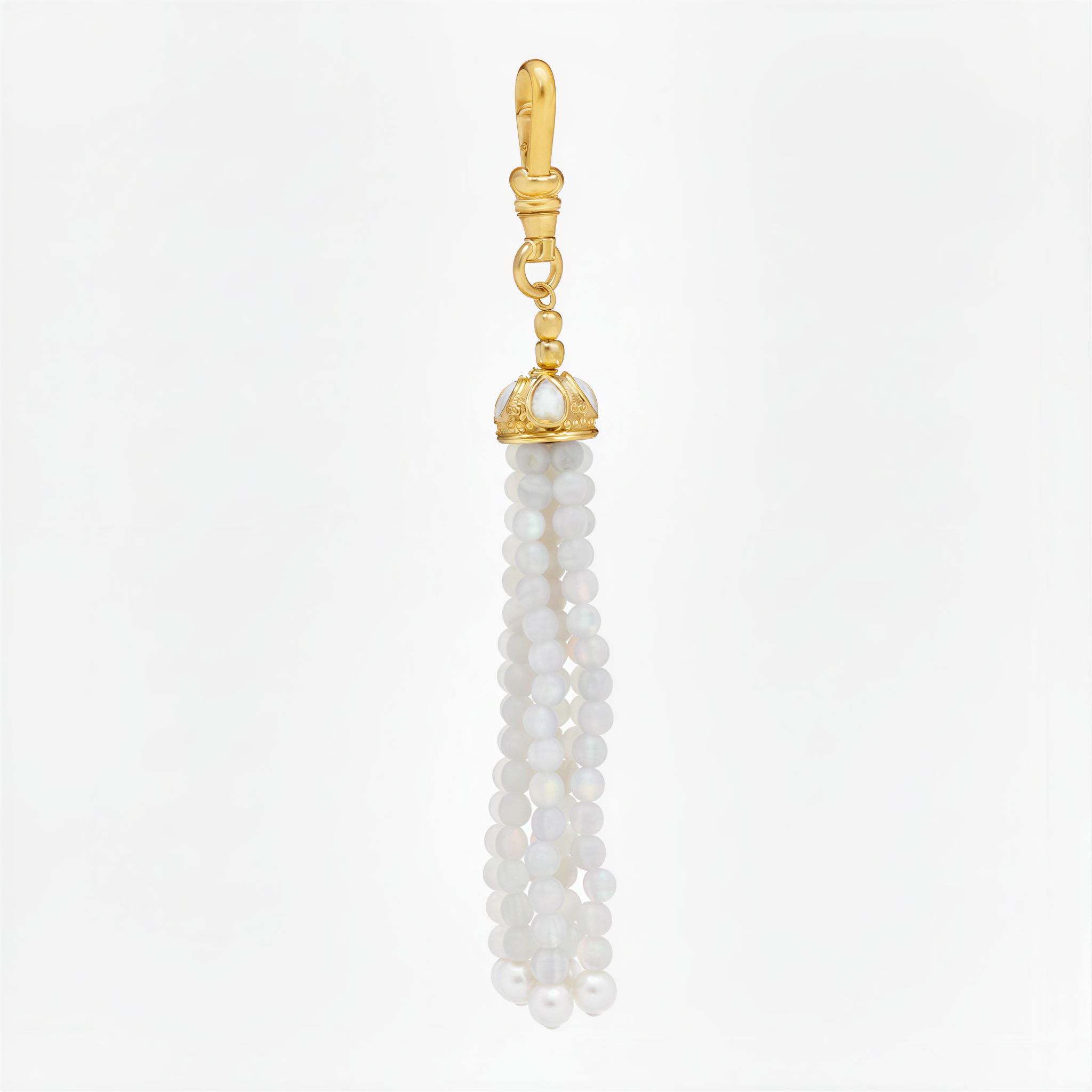 The Odessa: Rainbow Moonstone Tassel Charm