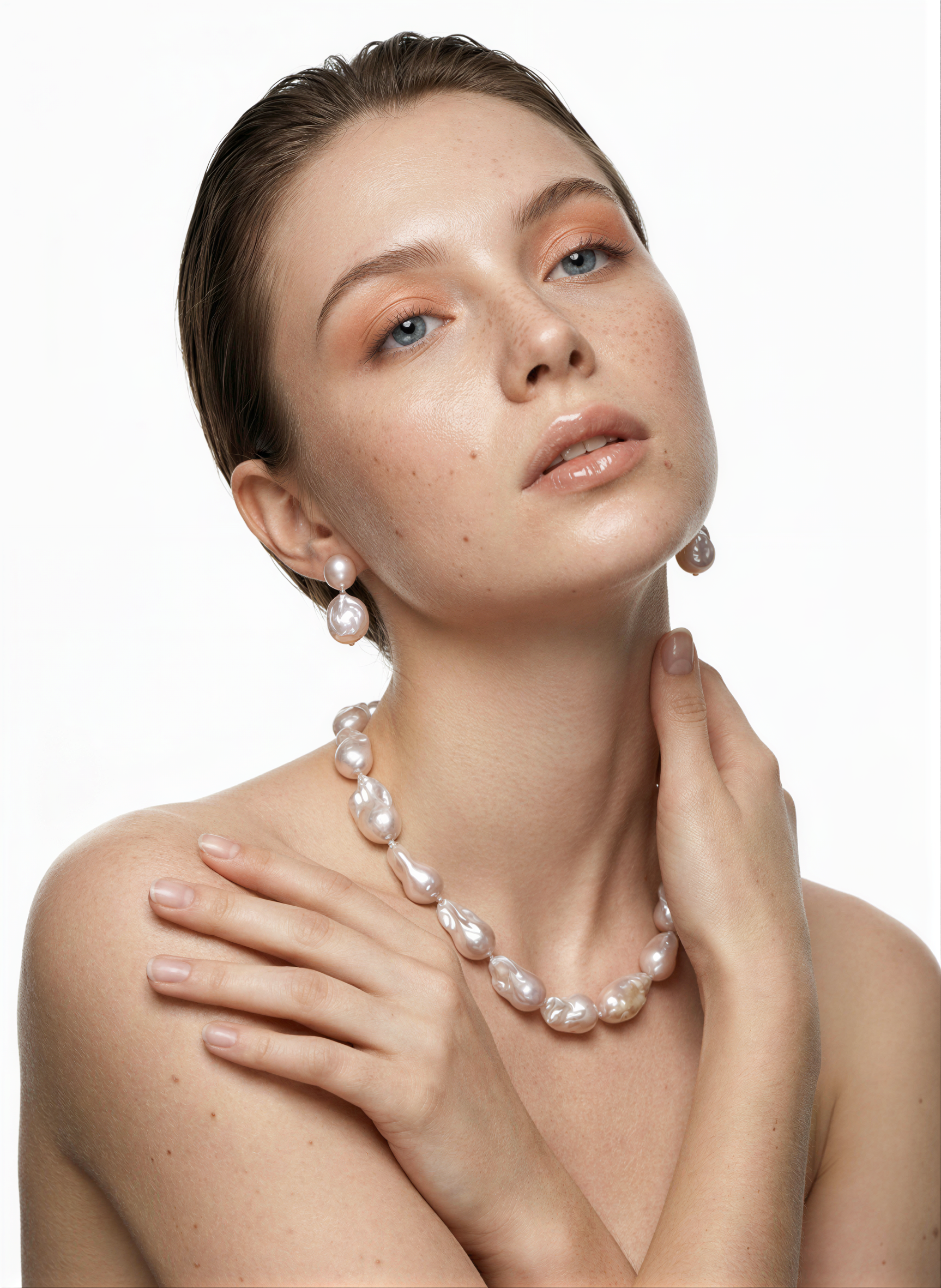 Pink Baroque Pearl Drop Earrings: The Rosalia