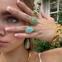 One of a Kind Ring (Blue Opal) Rings Jimena Alejandra 