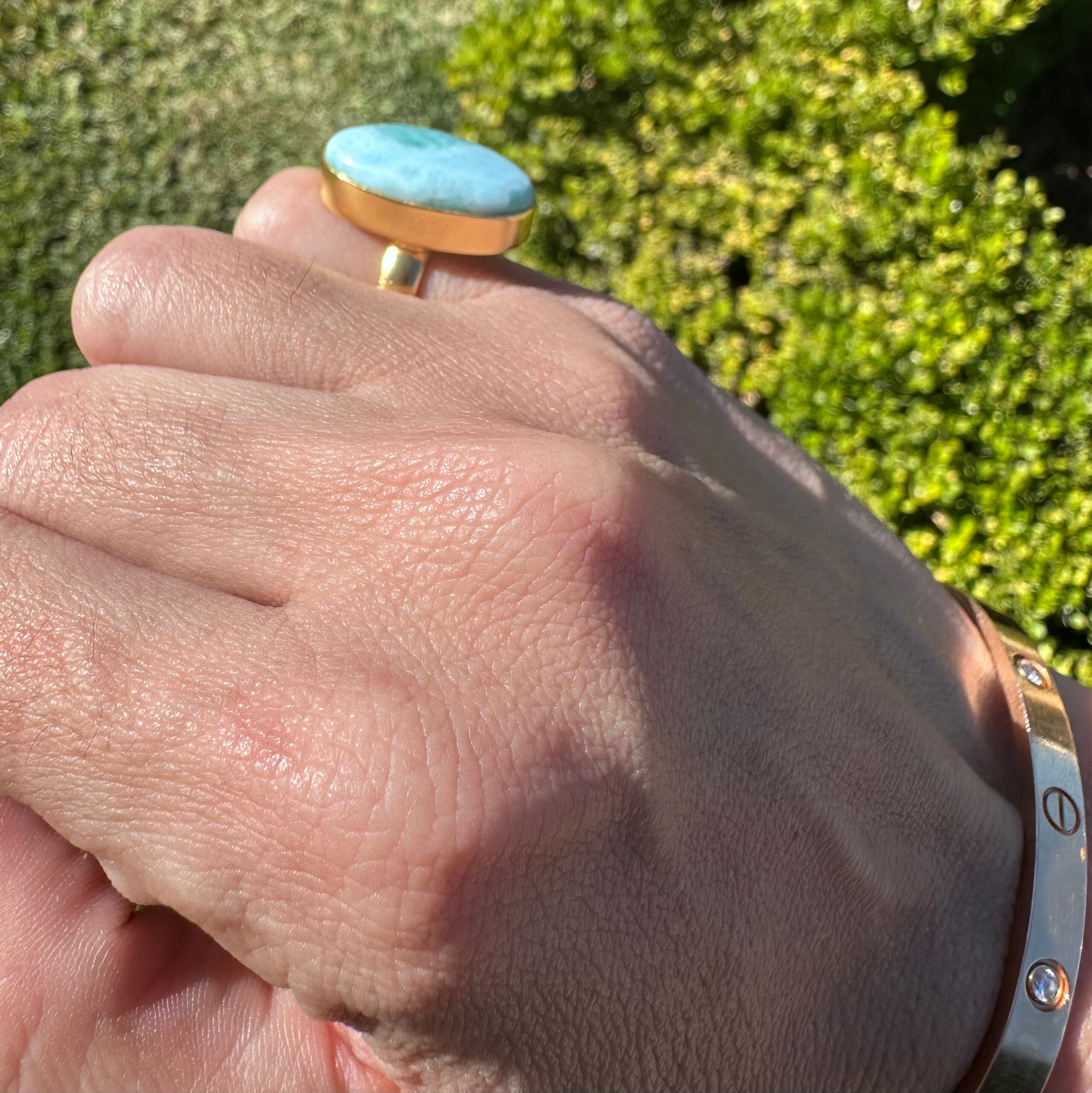 !ONE OF A KIND RING (Larimar) Jimena Alejandra 