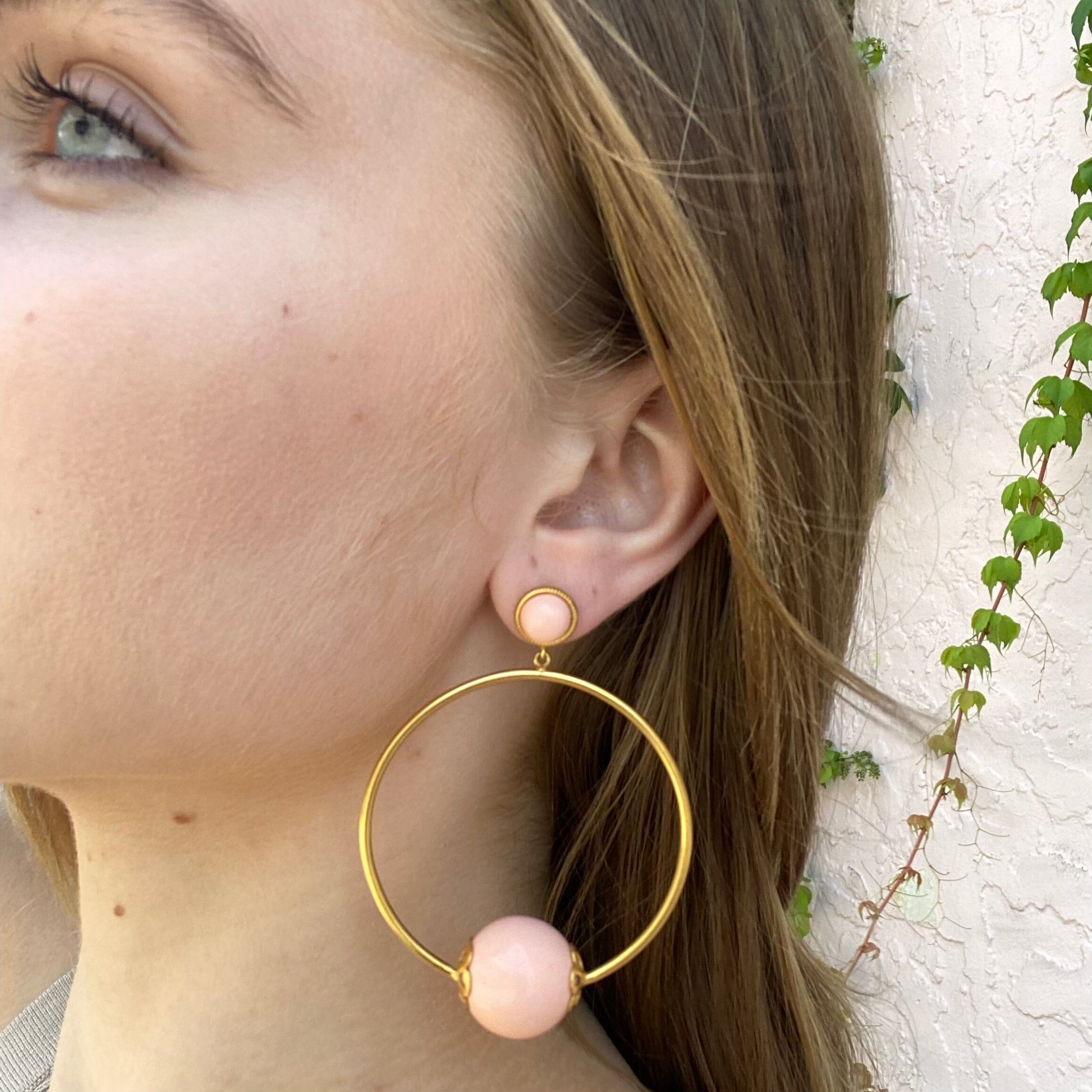 THE CARINA (Pink Opal) Earrings Jimena Alejandra 