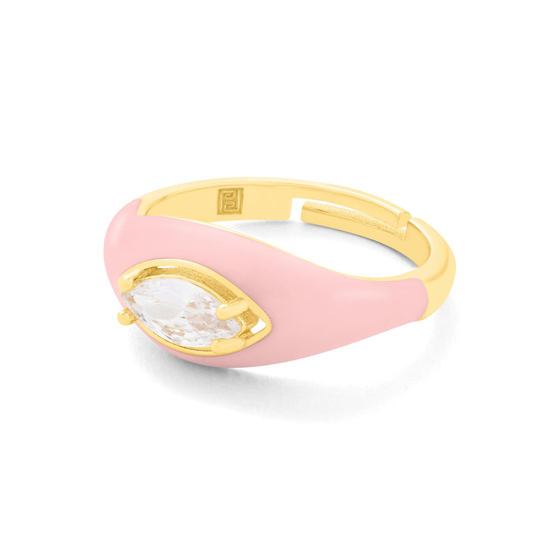 The Dita Pink Enamel Ring