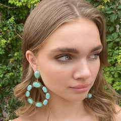 THE HEATHER (Amazonite) Earrings Jimena Alejandra 