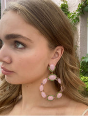 THE HEATHER (Rose Quartz) Earrings Jimena Alejandra 