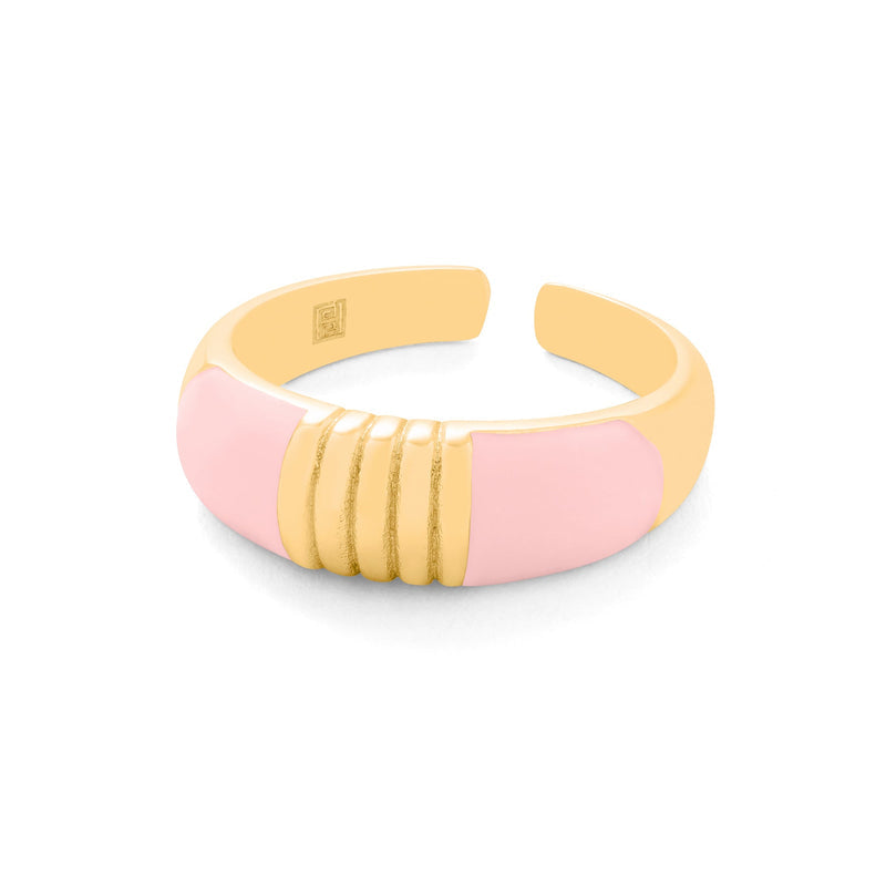 The Joy Pink Enamel Ring