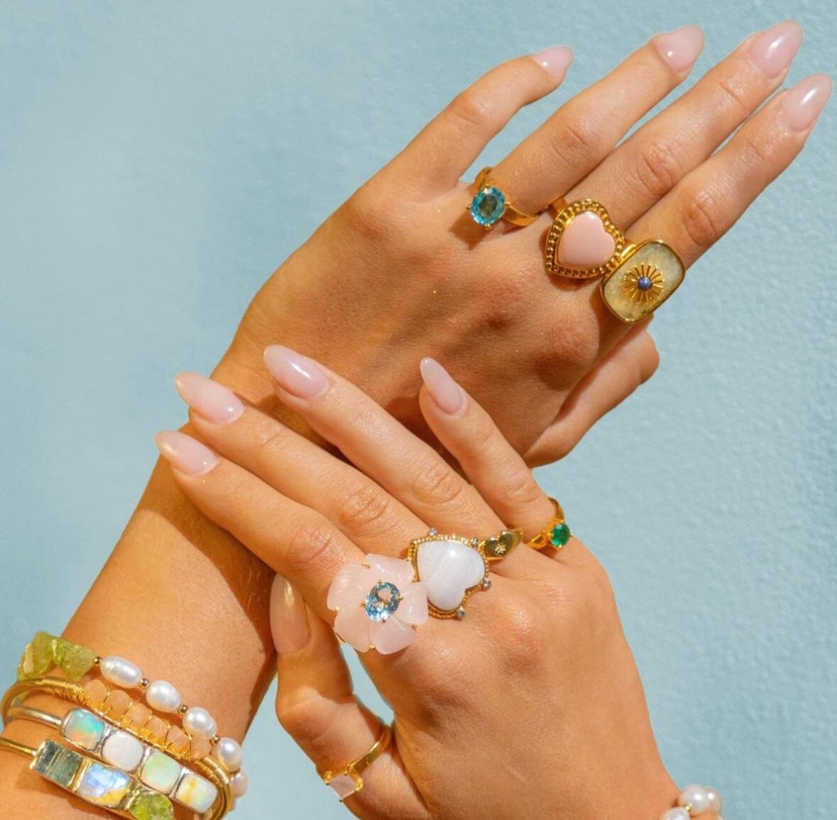 THE LUCIANA (Pink Opal) Earrings Jimena Alejandra 