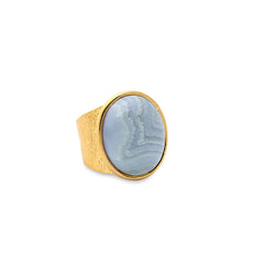 1 - blue lace agate hammered ring Jimena Alejandra 