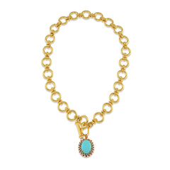 1 - turquoise charm link necklace Jimena Alejandra 