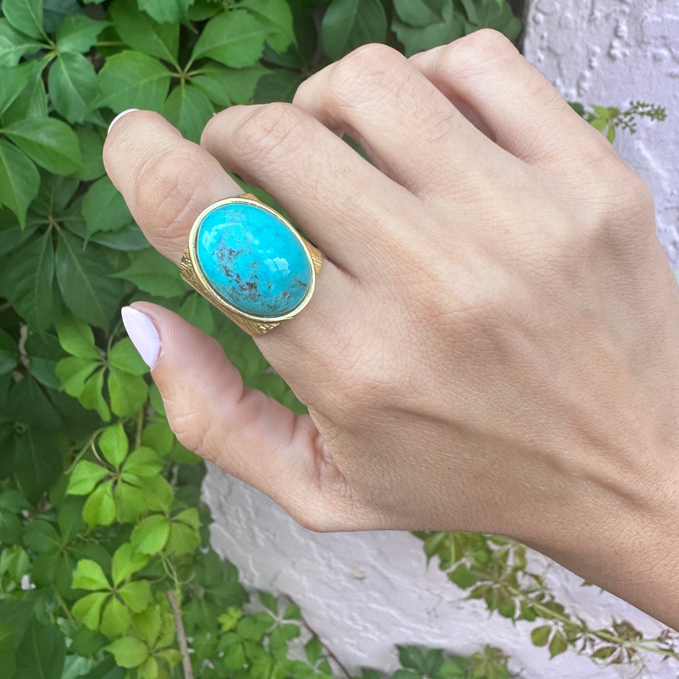 One Of A Kind Ring (Arizona Turquoise) Jimena Alejandra 