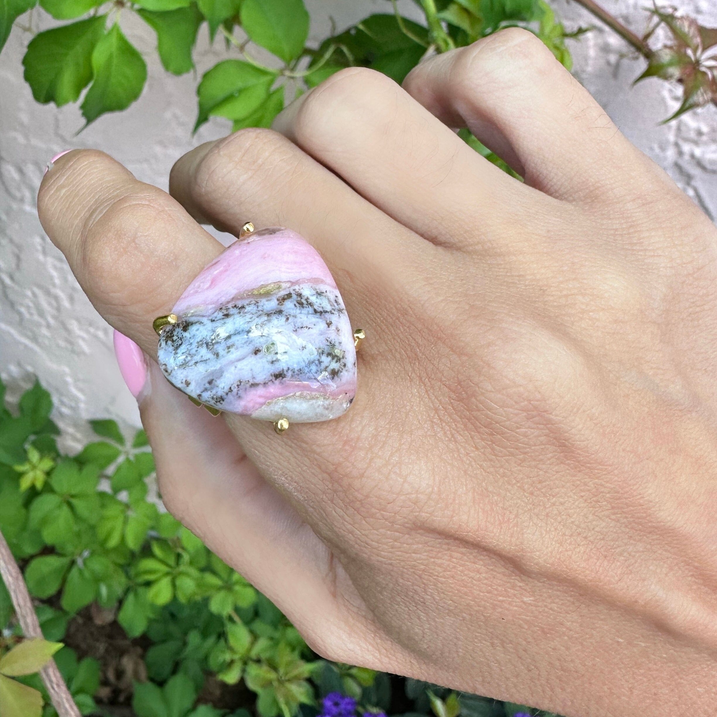 One of A Kind Ring (Peruvian Pink Opal) Jimena Alejandra 