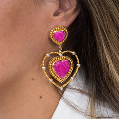 THE ALEJANDRA (Large) [Pink Mohave] Earrings Jimena Alejandra 