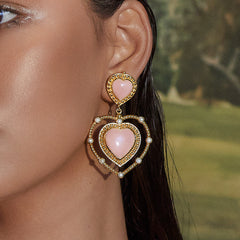 THE ALEJANDRA (Large) [Pink Opal] Earrings Jimena Alejandra 