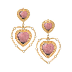 THE ALEJANDRA (Large) [Rhodonite] Earrings Jimena Alejandra 