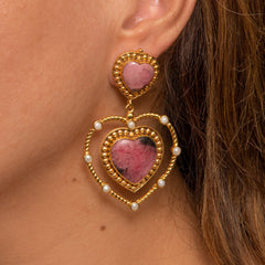 THE ALEJANDRA (Large) [Rhodonite] Earrings Jimena Alejandra 