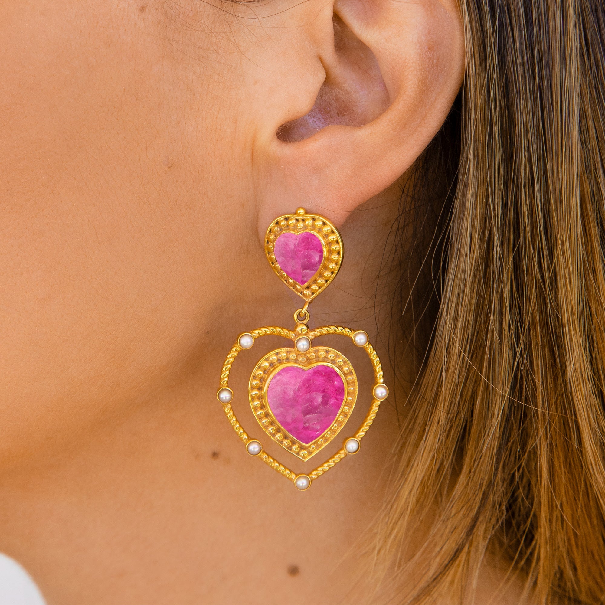 THE ALEJANDRA (Small) [Pink Mohave] Earrings Jimena Alejandra 