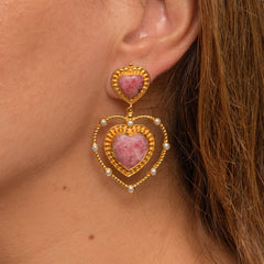 THE ALEJANDRA (Small) [Rhodonite] Earrings Jimena Alejandra 