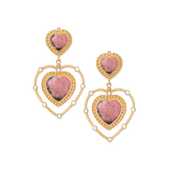 THE ALEJANDRA (Small) [Rhodonite] Earrings Jimena Alejandra 