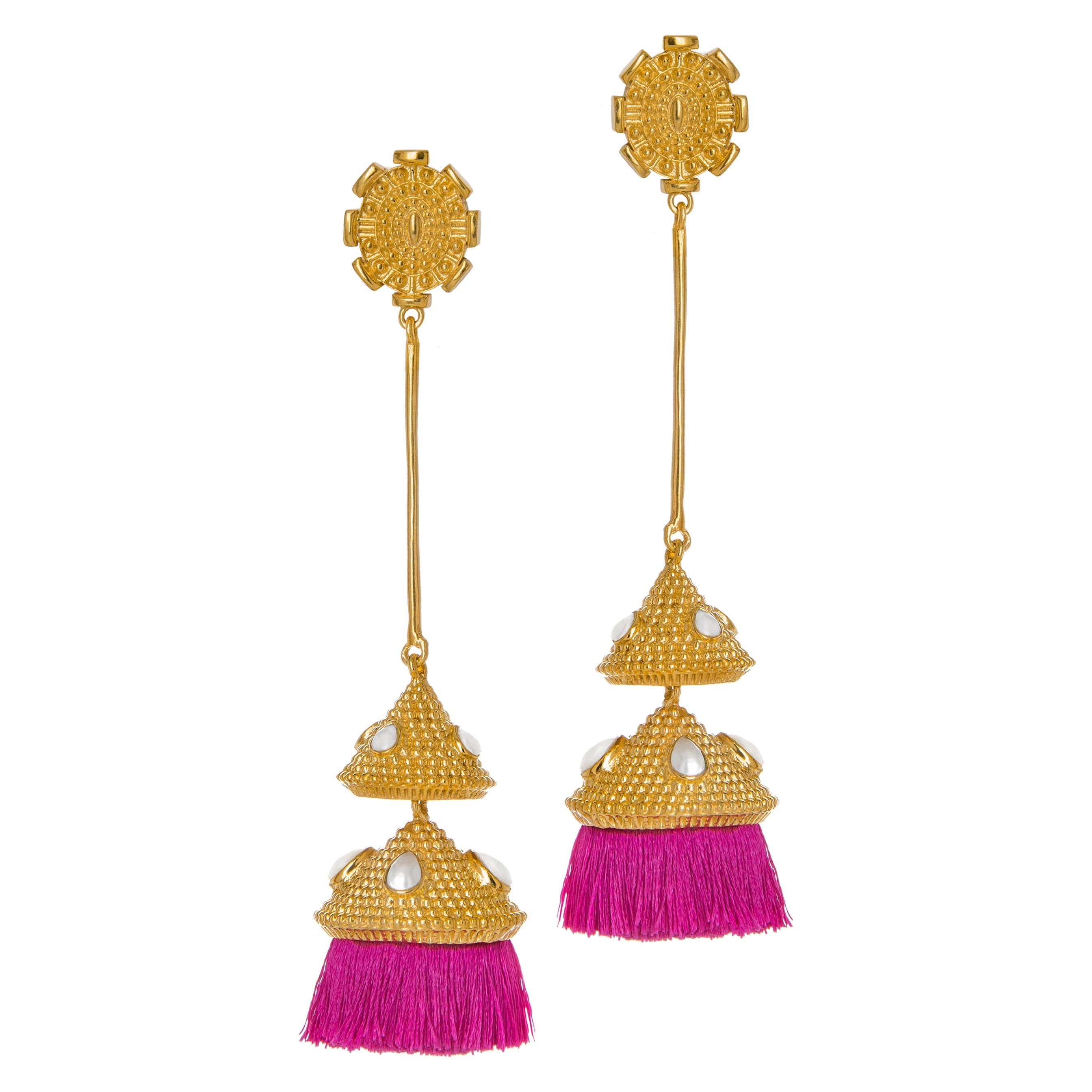 THE APHRODITE Earrings Jimena Alejandra Hot Pink 
