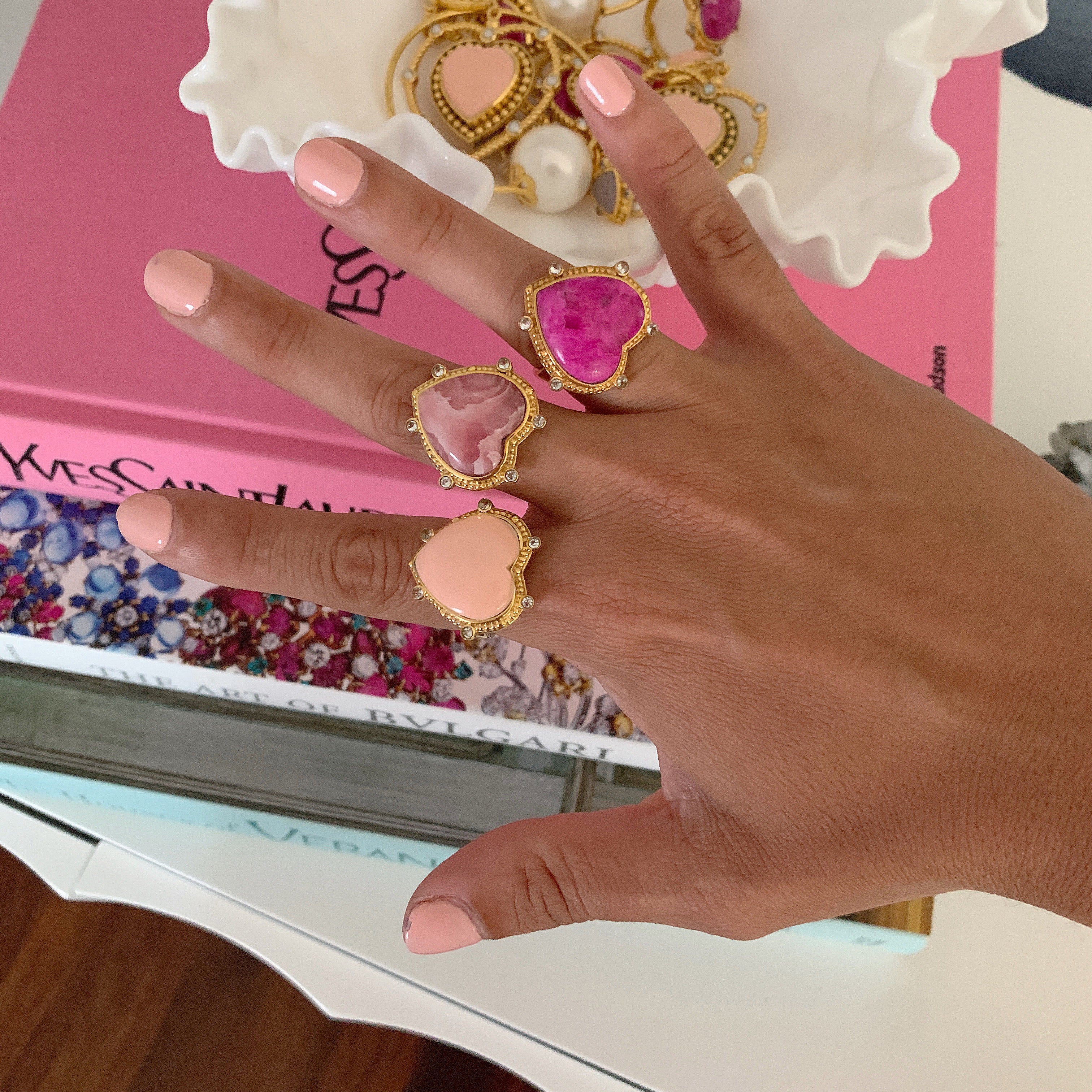 THE ARIANA (Pink Opal) Rings Jimena Alejandra 