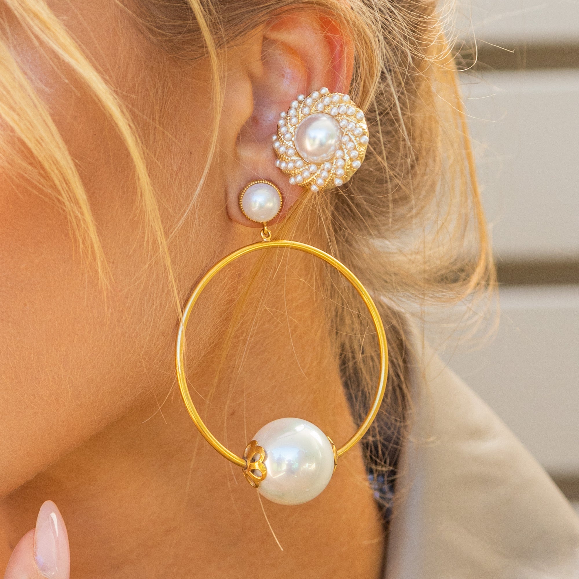 THE CARINA (Pearl) Earrings Jimena Alejandra 