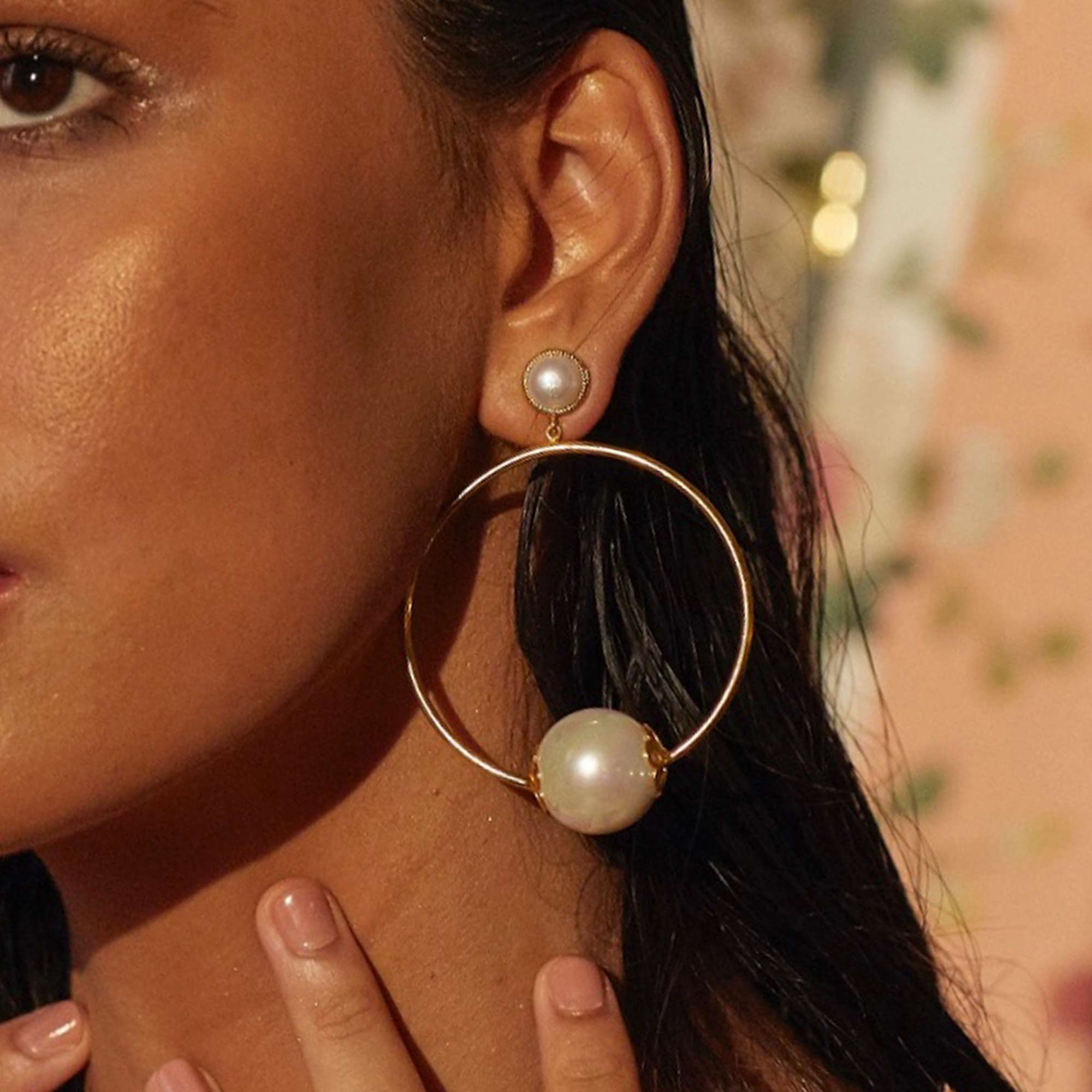 THE CARINA (Pearl) Earrings Jimena Alejandra 