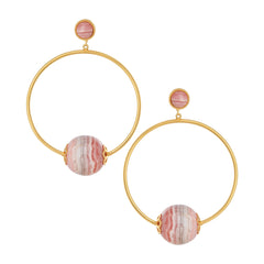 THE CARINA (Rhodochrosite) Earrings Jimena Alejandra 