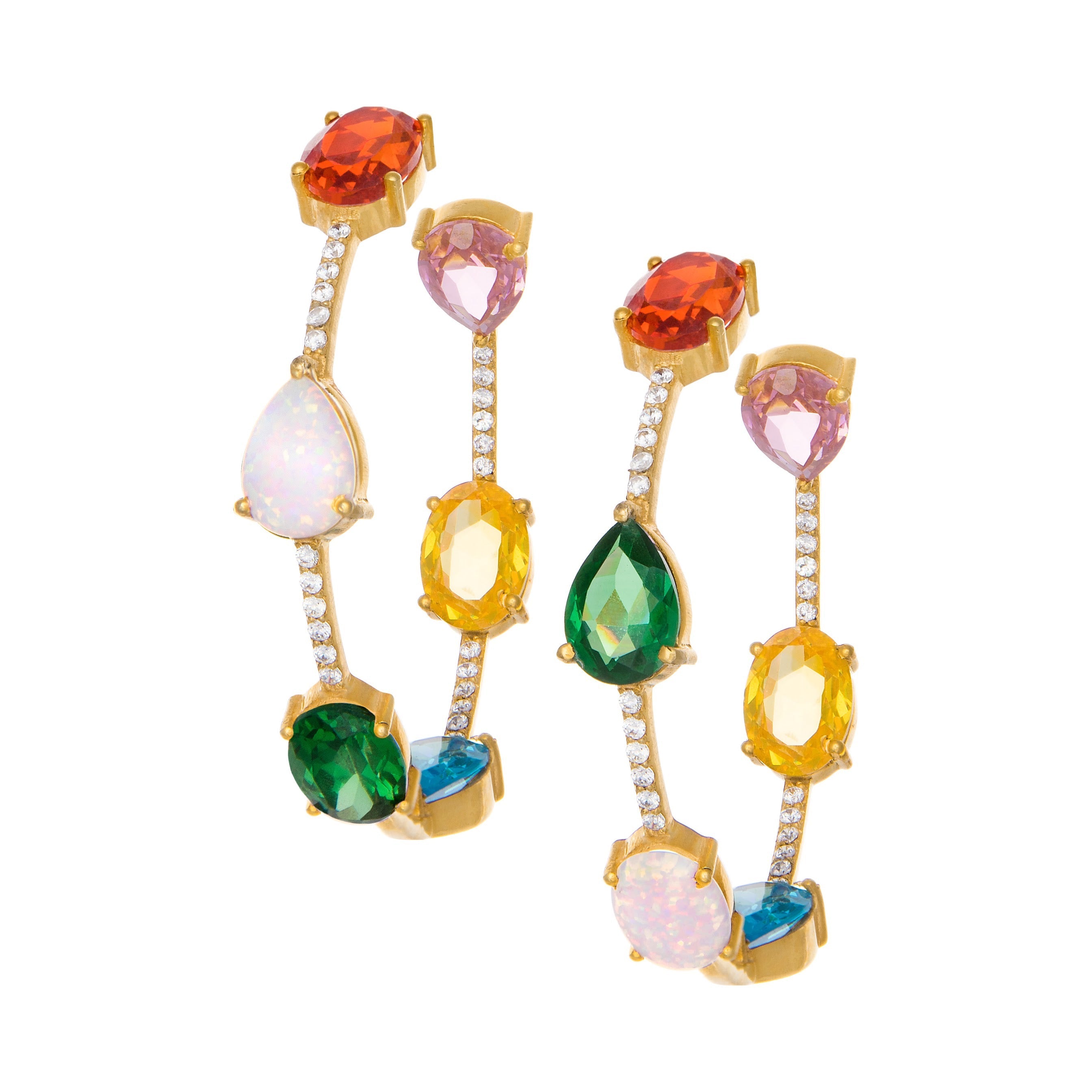 THE CHRISTA (Multicoloured Gems) Earrings Jimena Alejandra 