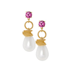 THE CLARISSA (Hot Pink & Pearl) Earrings Jimena Alejandra 
