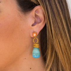 THE CLARISSA (Orange & Blue) Earrings Jimena Alejandra 