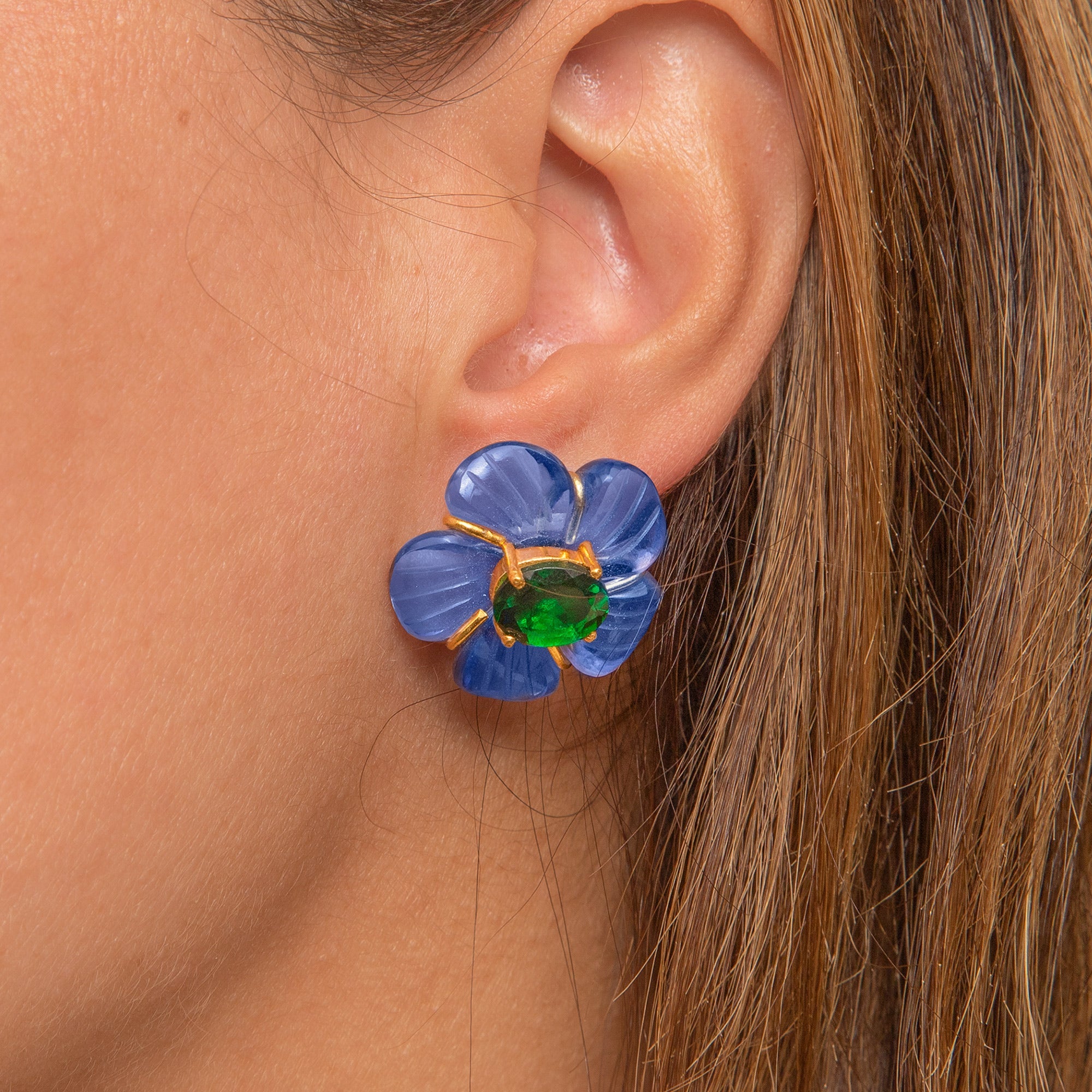 THE CYNTHIA (Blue Quartz) Earrings Jimena Alejandra 