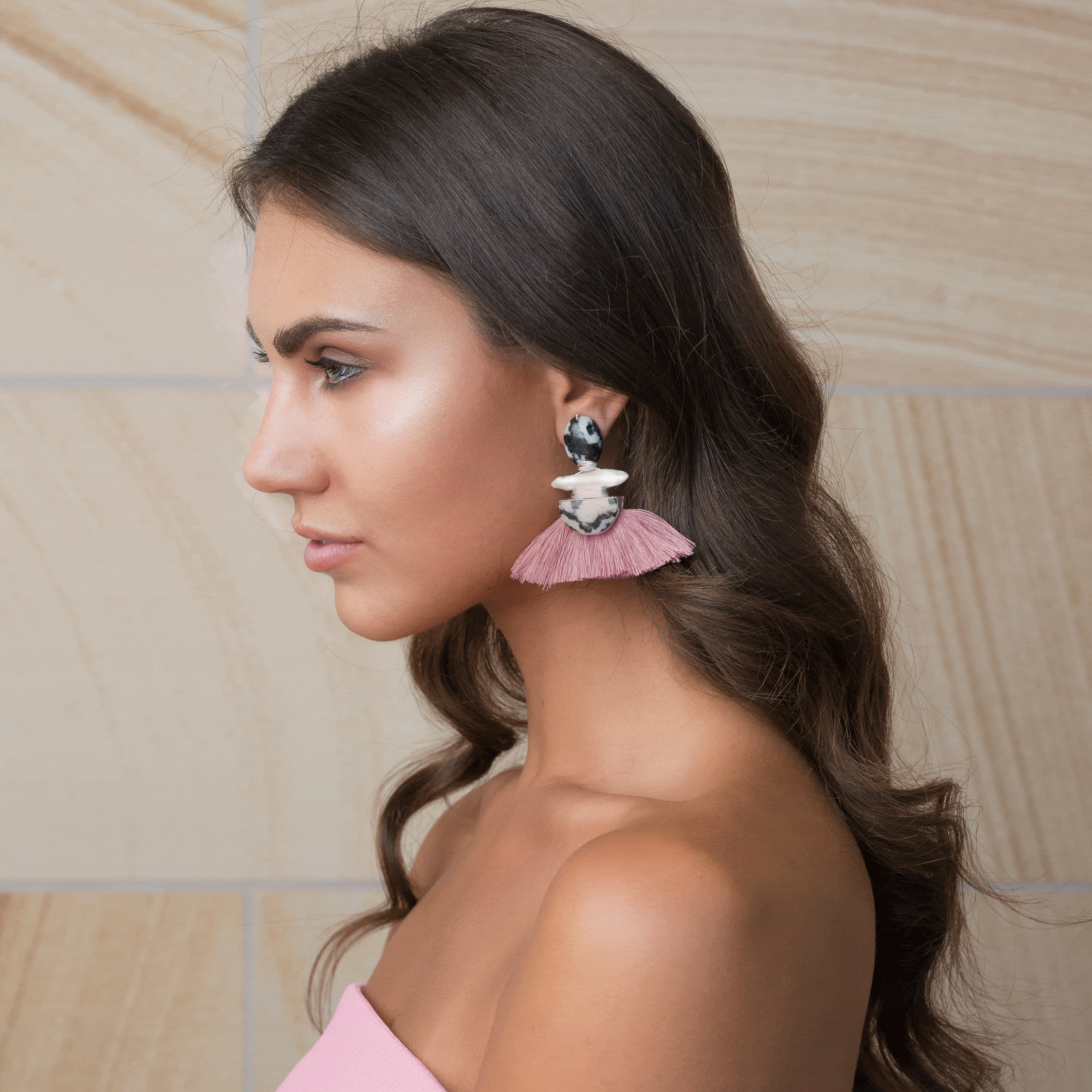 THE DOROTA (Dark Pink) Earrings Jimena Alejandra 