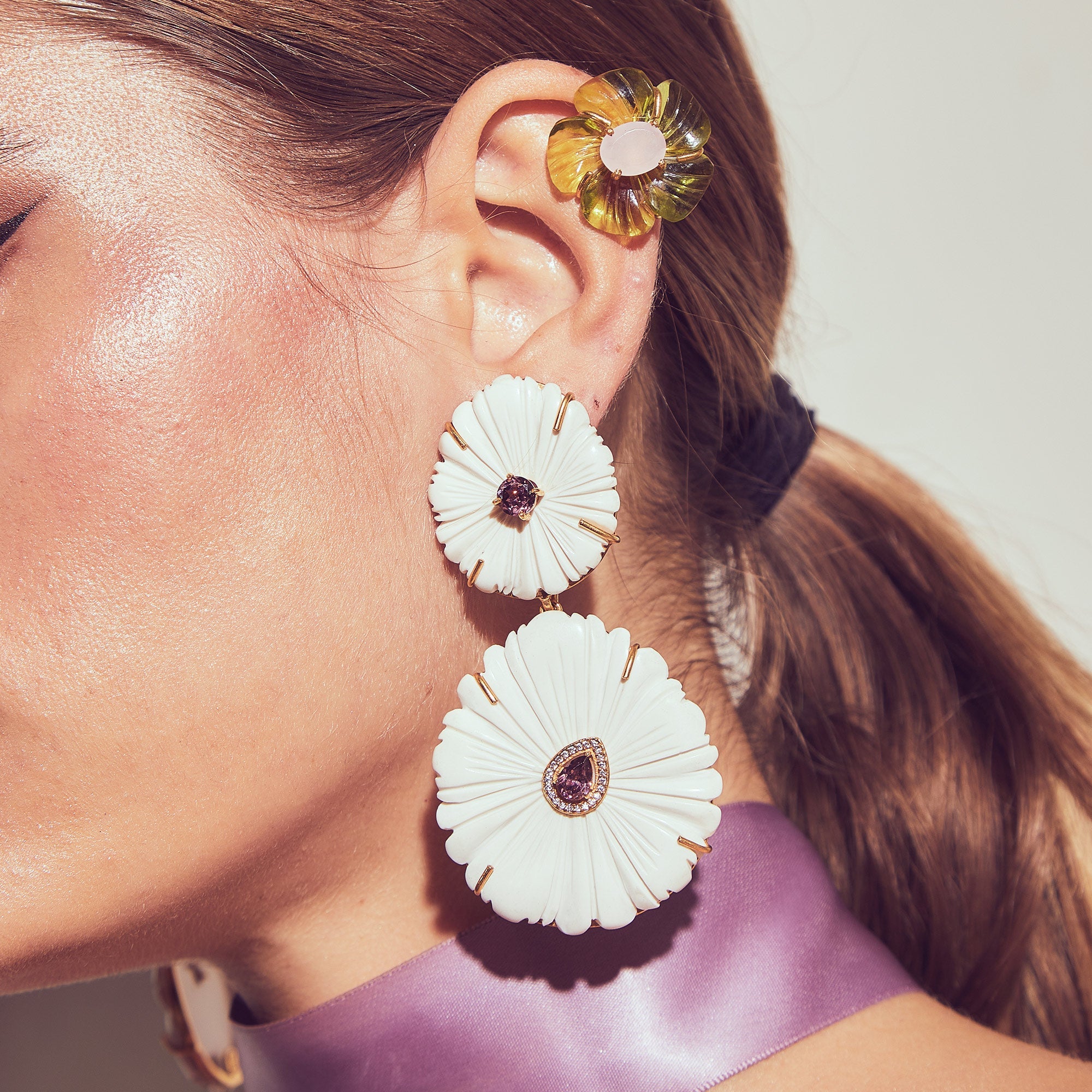 THE EMILIA (White Agate) Earrings Jimena Alejandra 