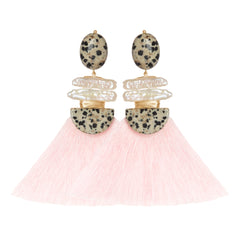 THE JENNY (Pastel Pink) Earrings Jimena Alejandra Brass Pastel Pink Pierced