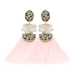 THE JENNY (Pastel Pink) Earrings Jimena Alejandra Silver Pastel Pink Pierced