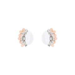 THE MARIANNA Earrings Jimena Alejandra Silver White Agate (Seashell) 