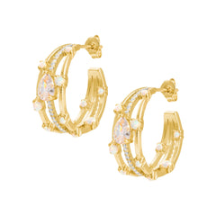 THE NOA (GOLD) Earrings Jimena Alejandra Gold Plated 